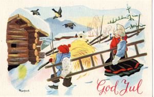 Julekort. God jul. Thorsrud.
