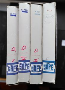 DANMARK Vesentlig stemplet samling i 4 Safe Dual album med ark til 2016. Lite merker etter 2004. Husk hva slike album koster!