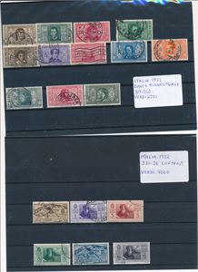 ITALIA o Mi 373-90, 1932 Dante inkl luftpost. Noen hjørnestempler uten dato (€ 480)