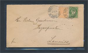 Brev med Nk 12 og 16 stemplet "BUREAU DE MER DE CHRISTIANIA 17 VI 94" til Sognepresten i Laurvik