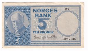 5 kroner 1961 I