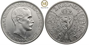 2 kroner 1916 Haakon VII. Kv.0