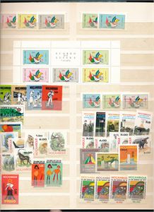 MOCAMBIQUE xx serier og 1 miniark 1975-78. Også en serie og et miniark fra OUCUSSI-AMBENO