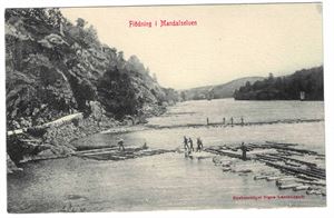 FLÖDNING I MANDALSELVEN (Signe Leschbrandt) Ubrukt