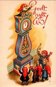 DAMSLETH. Godt nyttår. (Damm). Stpl  1953. Kv. God 2