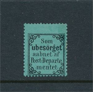 RETUR Nk 2ya xx. Postfriskt merke, sentrert høyre. Signert FCM 7937/83 og en annen. Attesten har vi ikke sett, foto begge sider (Hk 6000)