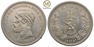 1 krone 1897 Oscar II. Kv.0