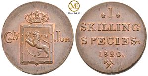 Skilling 1820 Carl XIV Johan. Kv.0