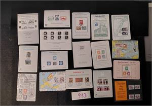 MINNEBLOKKER 16 stk + specimen-mappe