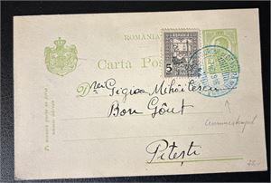 ROMANIA Helsakskort  med militært sensurstempel 7 NOV 1916