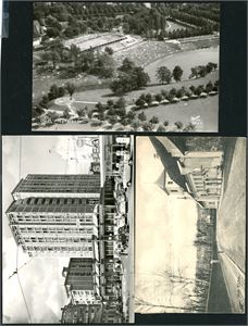 Kristiania. Nær 150 postkortkort i 3 fotoalbum. 50 er i småformat. Mange fra Indre sentrum og Frognerseteren.