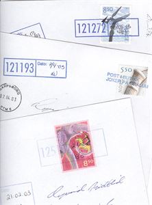 Lot Østfold.  En liten lot med moderne brev,  bl.a. 11 PiB-brev