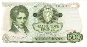 500 kroner 1982 A.4635810. Kv.0
