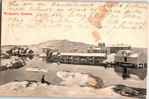 M&R Smølen, Ringsøen. (NLR 501). Småf. s/hv. Stpl. Jøstølen 27-VII-18 (SL,5) Skrift og flekker i motivet, ellers pen brukskvalitet.