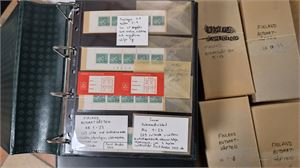 FINLAND, AUTOMATHÄFTEN. Gedigen samling 269 häften i Leuchtturmalbum, Facitnr. 1-23 med olika kontrollnummer, styrslinjer,