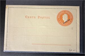 HELSAKER Argentina og Costa Rica, begge med "muestra" (specimen)