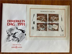 FDC Frimerkets Dag -91 Miniark