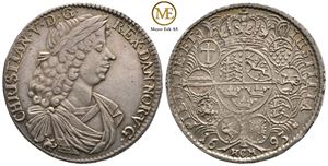 1/2 speciedaler 1693 Christian V. Kv.01