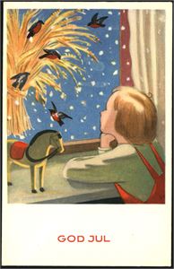 Ca 475 kort i småformat, men helt opp til 1960. De fleste er Julekort. Jevnt over grei kvalitet.