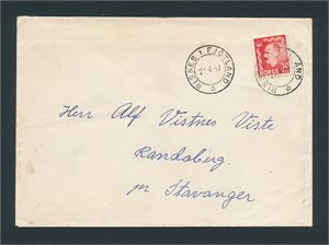Bruksbrev stemplet "RISNES I FJOTLAND 21-4-53"
