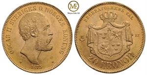 20 kronor 1873 Oscar II. Kv.01