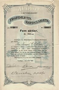 Trondhjems Handelsbank Litra B.
