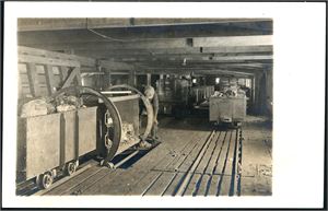 Svalbard. Three postcards with pictures from the mines.