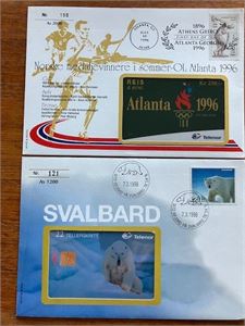 NORGE/USA - Brev fra Sommer-OL Atlanta og SVALBARD med TELEKORT
