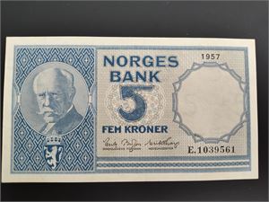 5 kroner 1957 E