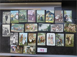 NASJONALDRAKTER 23 kort inkl mange kartong