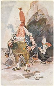 Kunstnerkort - Bergslien, nyare utgåve