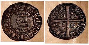 SPANIEN ALFONSO III (1327-1336) Barcelona Croat, silvermynt. (Kv. 1)