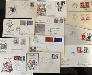 FDC Bunke 50-70-tallet. NB: SE PÅ VIGNETTENE!!