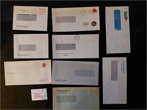 SVALBARD 9 brev, de fleste med frankeringsmaskinavtrykk. GI BUD!