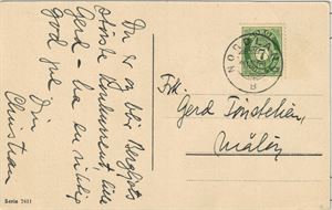 NORDLAND B, pent stemplet kort i 1929.