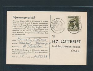 OPPLAND H/7-kort med reservestempel "GAUSA 17-10-46"
