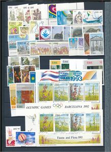 IRLAND xx masse merker, Kleinbogen og miniark 1990-2000. Noen få brukt følger med