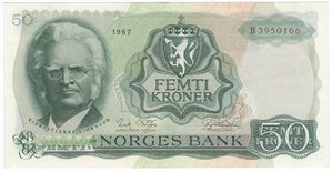 50 kroner 1967 B.3950166. Kv.0/01