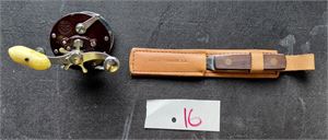 FISKESNELLE Penn Monofil No 27 i bakelitt og stål + ny kniv