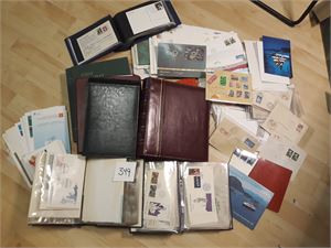 FDC+ Mengder av FDC i permer og løst + noe annet. Innslag av Finland. Vignetter ikke sjekket, vekt 12,8 kilo