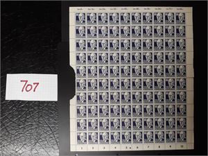 DDR xx Mi 339 X I. 80pf blp Thälmann i helark. Skade i margen og litt usammenhengende (Minimum € 800)