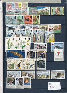 FALKLAND ISLANDS/DEPENDENCIES Plansje diverse merker + fortrykksalbum Dependencies/South Georgia 1953-91 uten merker