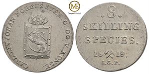 8 skilling 1819 Carl XIV Johan. Kv.0/01