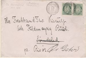 IV-226 Brev st. IV-226 "D/S Norefjeld" (BU) sendt til Søndeled, ank.st. 26/12-1916 på baksiden