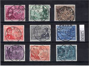Nk ex 359-69 o. Postjubileum med noen bedre stempler
