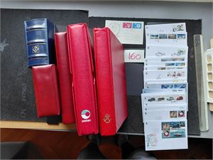 FDC+ 5 permer 70-tallet til 2018 + litt annet. Antagelig fra Postens abonnement. Enorm innkjøpspris, vekt 10,1 kilo