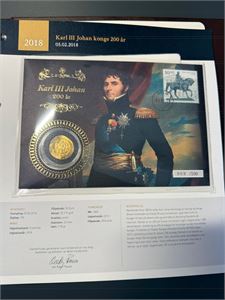 Karl III Johan konge 200 år Gullmynt !