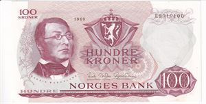 100 kroner 1969 L