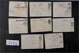 8 følgebrev 1905-22 fra Lillehammer, Hamar og Kristiania