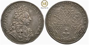 4 mark 1700 Frederik IV. Kv.1+/01